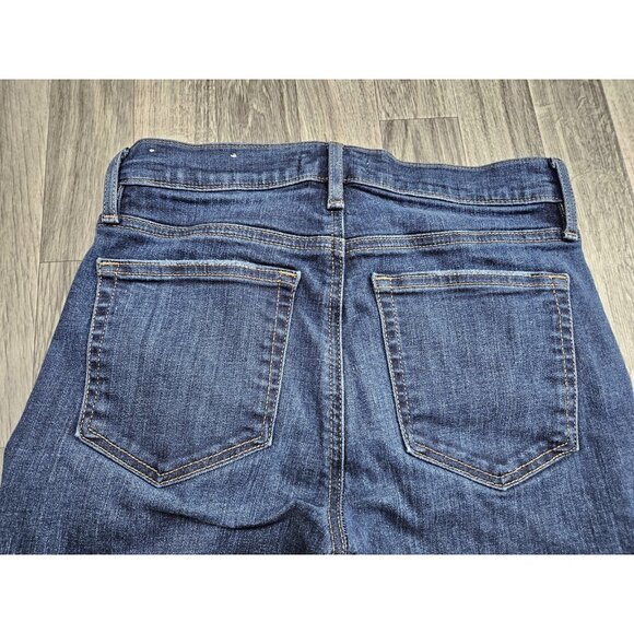 (3/$35) LOFT Jeans Womens 26 / 2 Blue Modern Skinny Raw Frayed Hem Ankle Denim - Picture 4 of 13